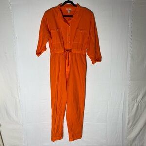 Vintage For The 6 Good Times Orange Cotton Oversized Jumpsuit M